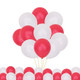 10" Helium-Quality Latex Plain Balloons - Red & White